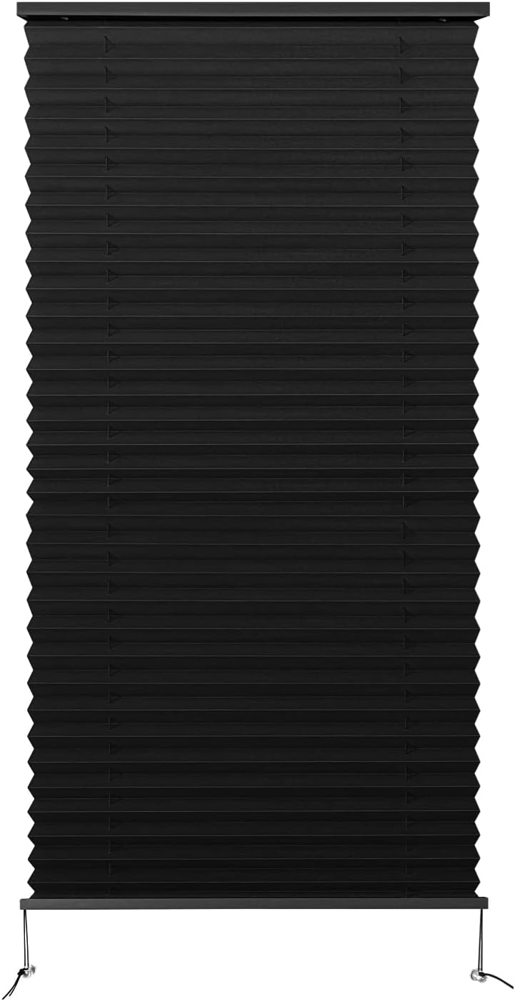 Dulepax RV Blinds - Pleated Shades, 20" W x 38" L Black RV Window Shades for Camper, Travel Trailers & Motorhome Windows - Image 1
